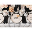 Picture of PAPER PLATES BLACK BOWS 24CM - 6 PACK